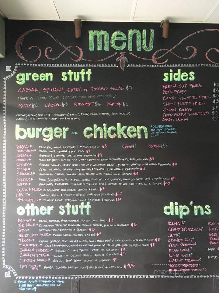 Menu of The Corner Grill in Savannah GA 31410