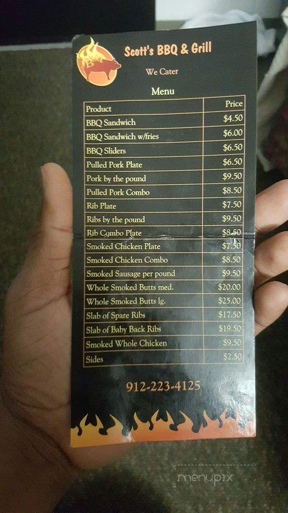 Scott's BBQ & Grill - Waynesville, GA menu_pic