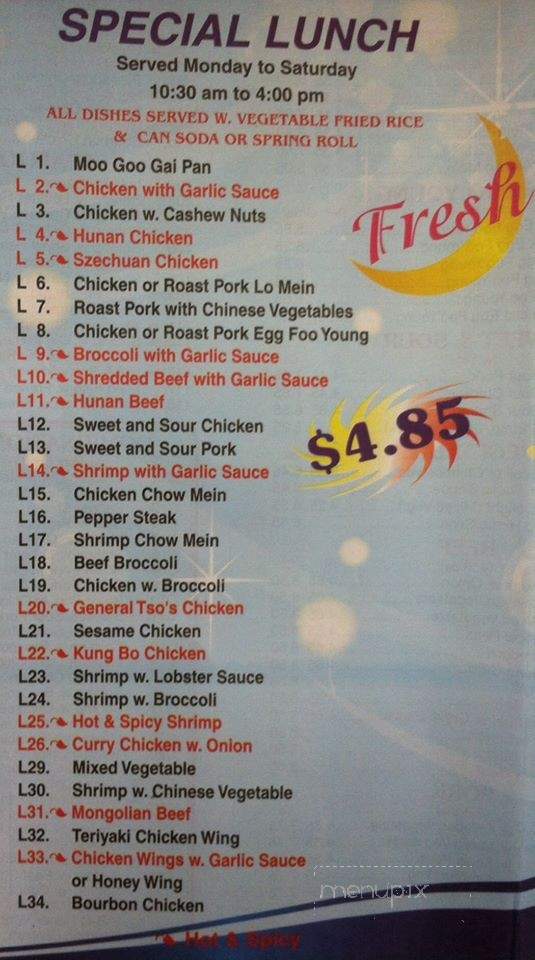 Eastern Moon - Lake Park, GA menu_pic