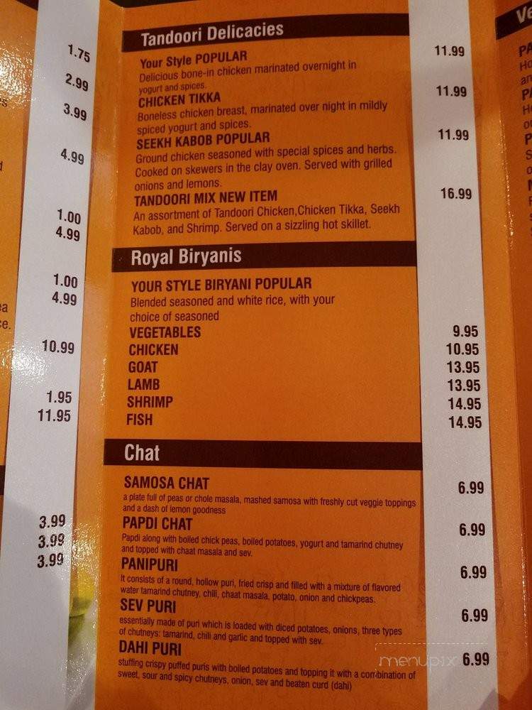 Peacock Grill Indian Cuisine - Albany, GA menu_pic