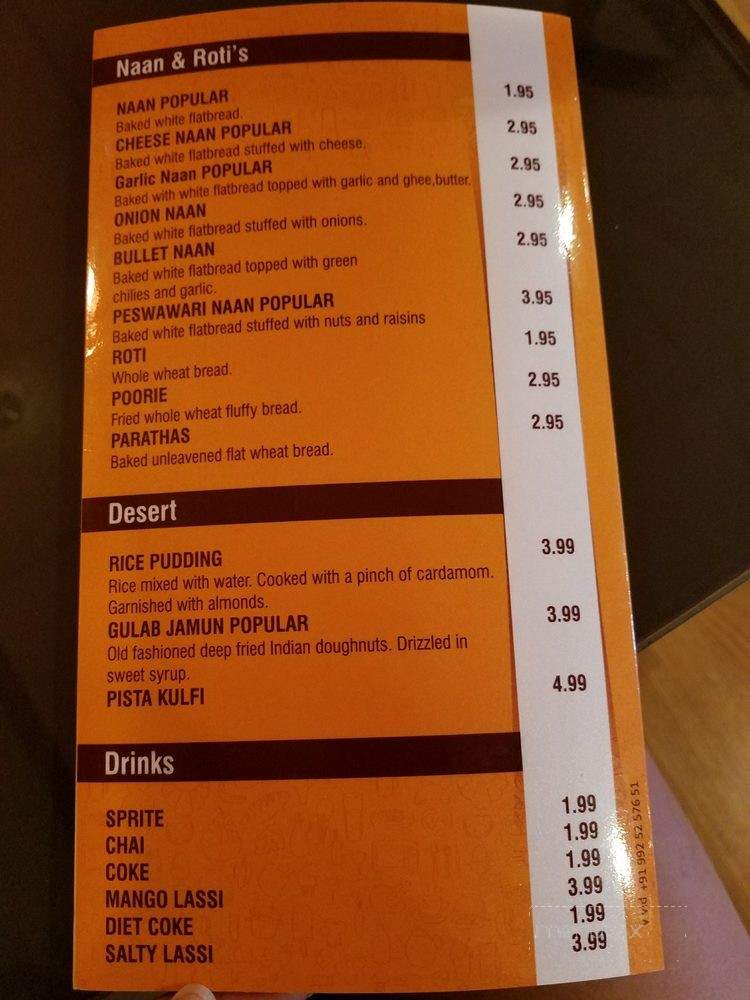 Peacock Grill Indian Cuisine - Albany, GA menu_pic