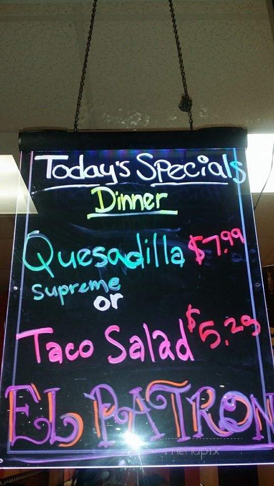 El Patron Mexican Restaurant - Fitzgerald, GA menu_pic