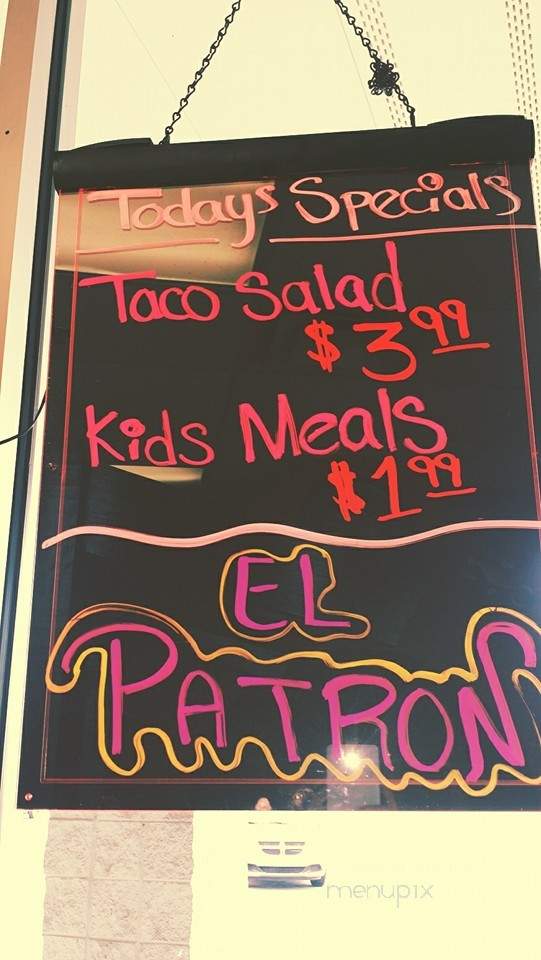 El Patron Mexican Restaurant - Fitzgerald, GA menu_pic