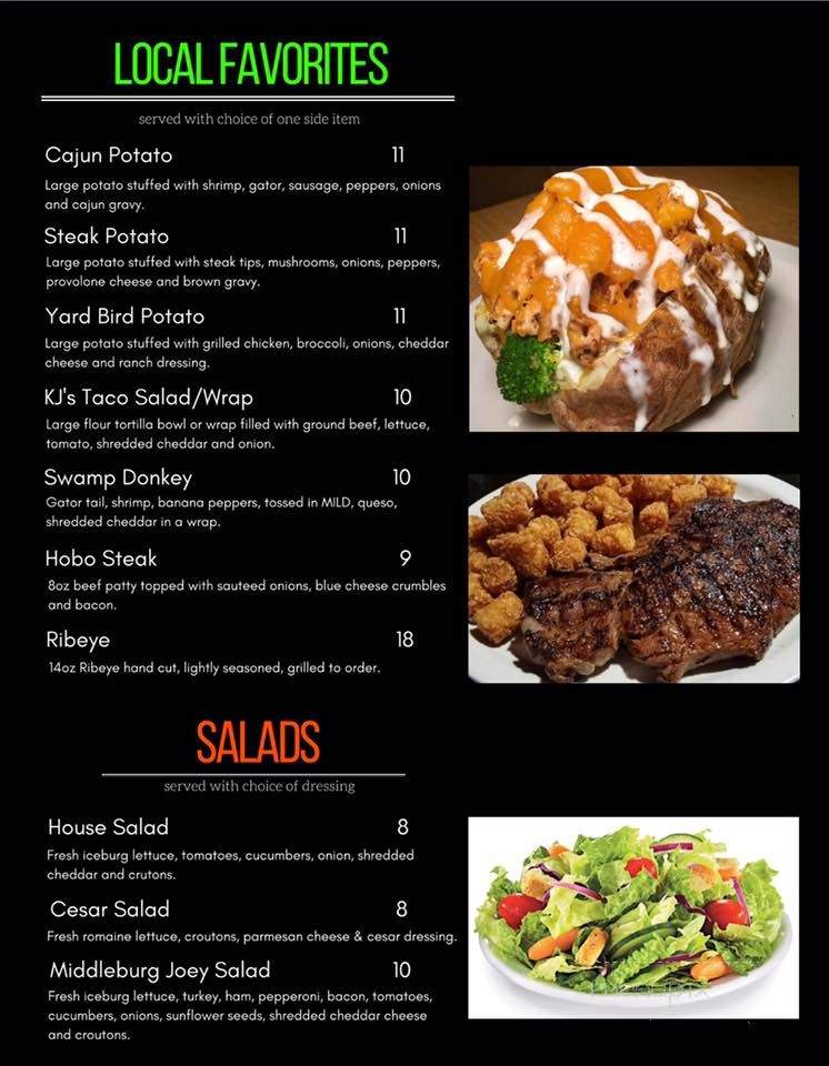Dalton's Sports Grill - Middleburg, FL menu_pic