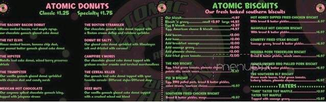 Atomic Donut & Biscuit Bakery - Daytona Beach, FL menu_pic
