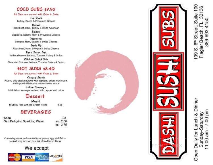 Dashi Sushi - Flagler Beach, FL menu_pic