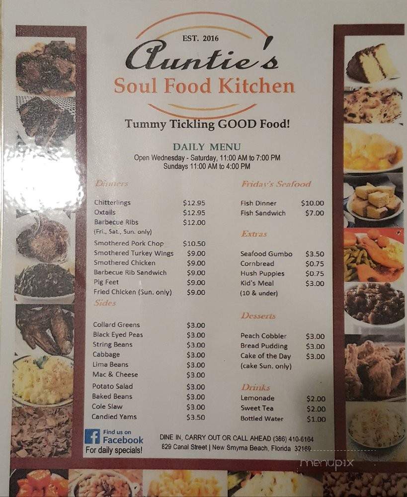 Aunties Southern Kitchen - New Smyrna Beach, FL menu_pic