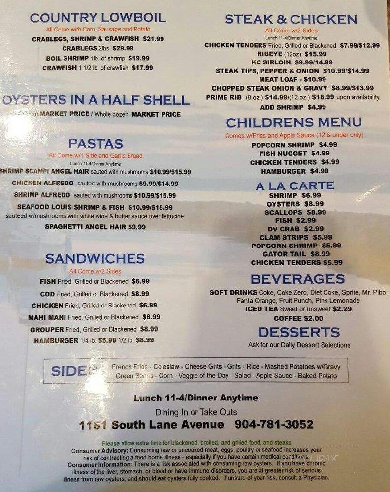 Zoya's Caribbean Cafe - Jacksonville, FL menu_pic