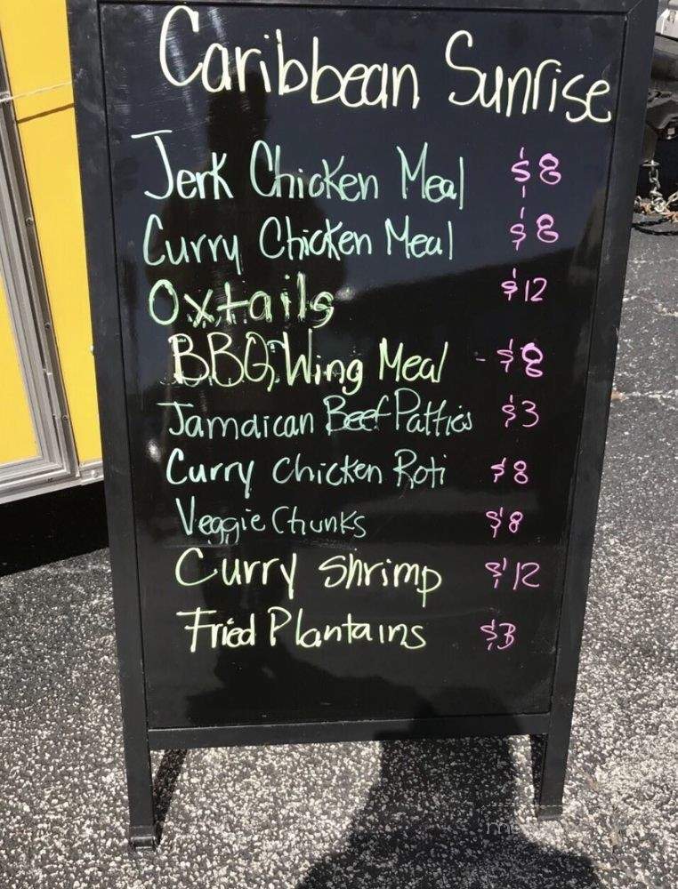Caribbean Sunrise Food Truck - Jacksonville, FL menu_pic