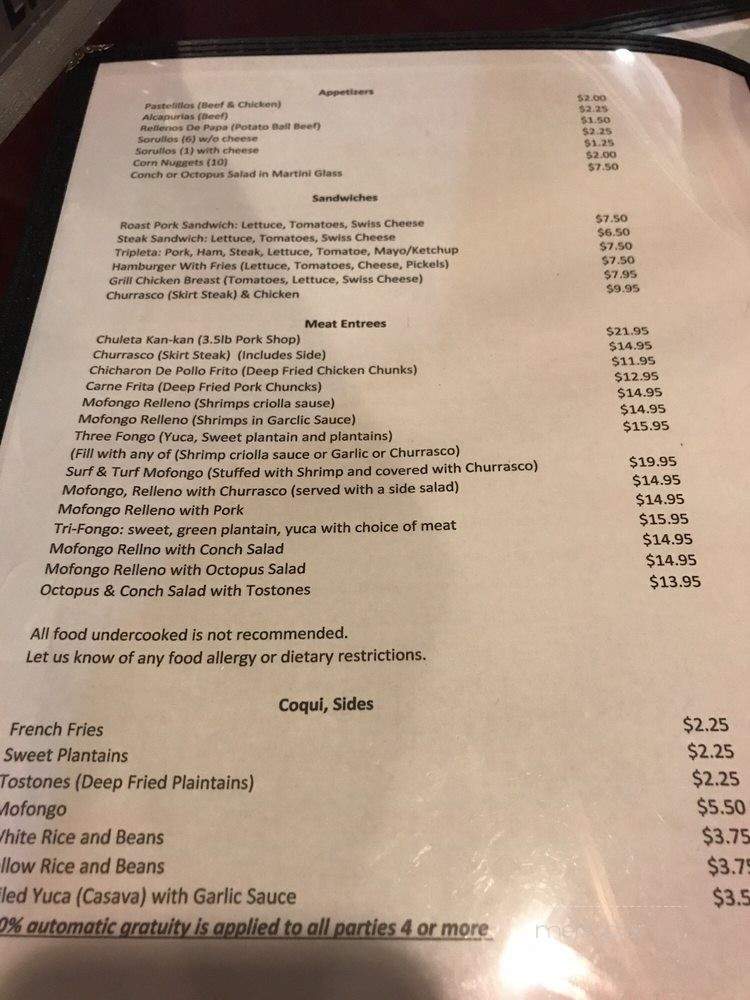 Lechonera El Coqui - Jacksonville, FL menu_pic