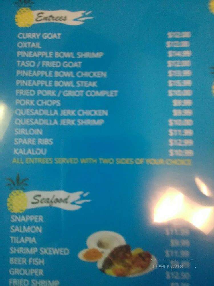 Pineapple's Caribbean American Restaurant - Jacksonville, FL menu_pic
