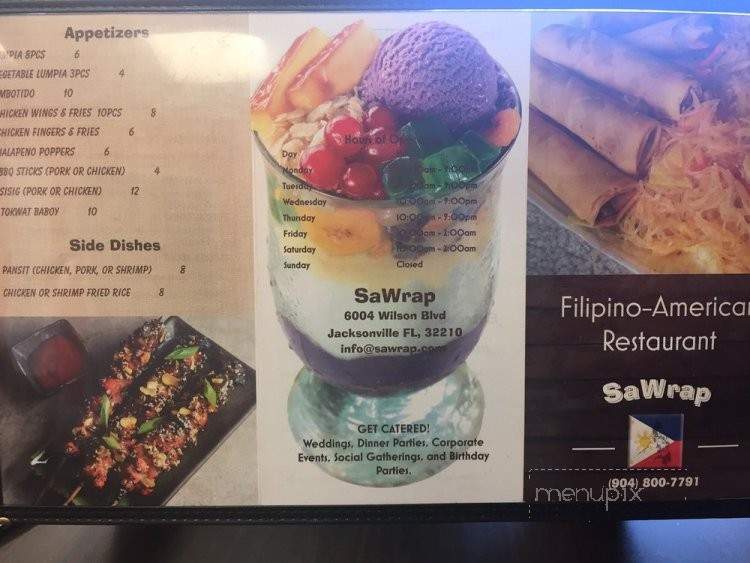 SaWrap - Jacksonville, FL menu_pic
