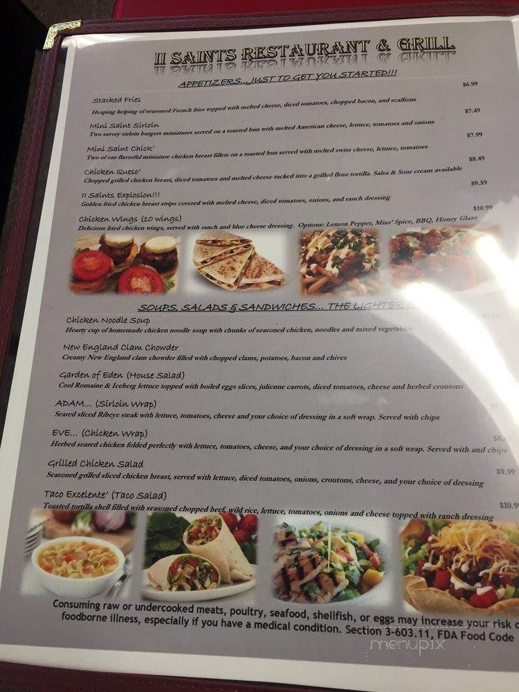 Two Saints Restaurant & Grill - Jacksonville, FL menu_pic