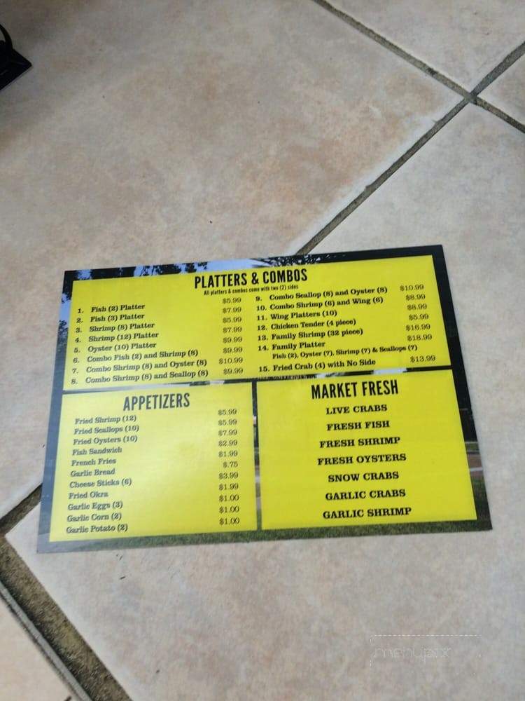 University Crab Shack - Jacksonville, FL menu_pic