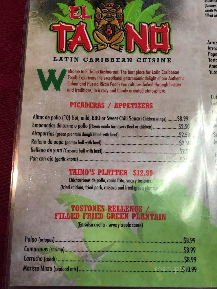 El Taino Bar And Restaurant - Jacksonville, FL menu_pic