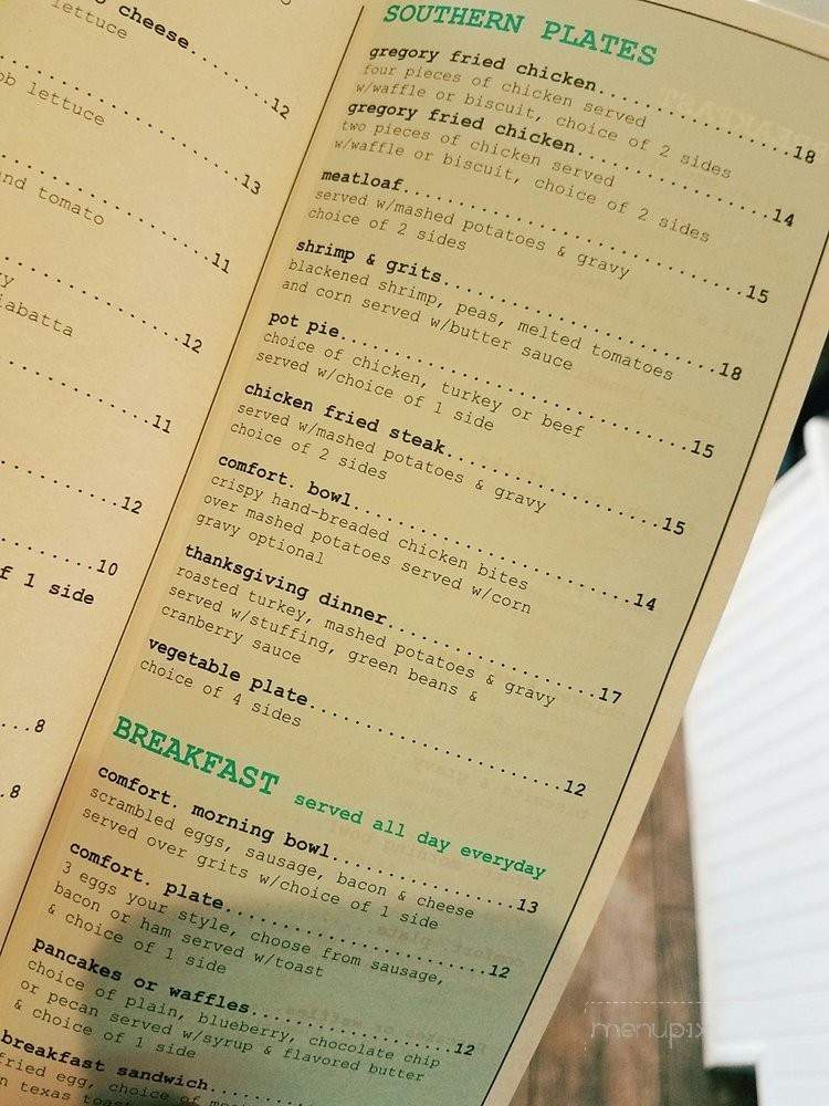 Comfort. a Southern Bistro - Jacksonville, FL menu_pic