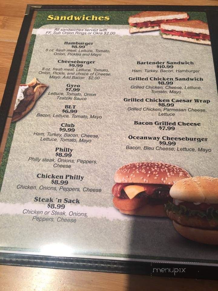 Oceanway Bar & Grill - Jacksonville, FL menu_pic