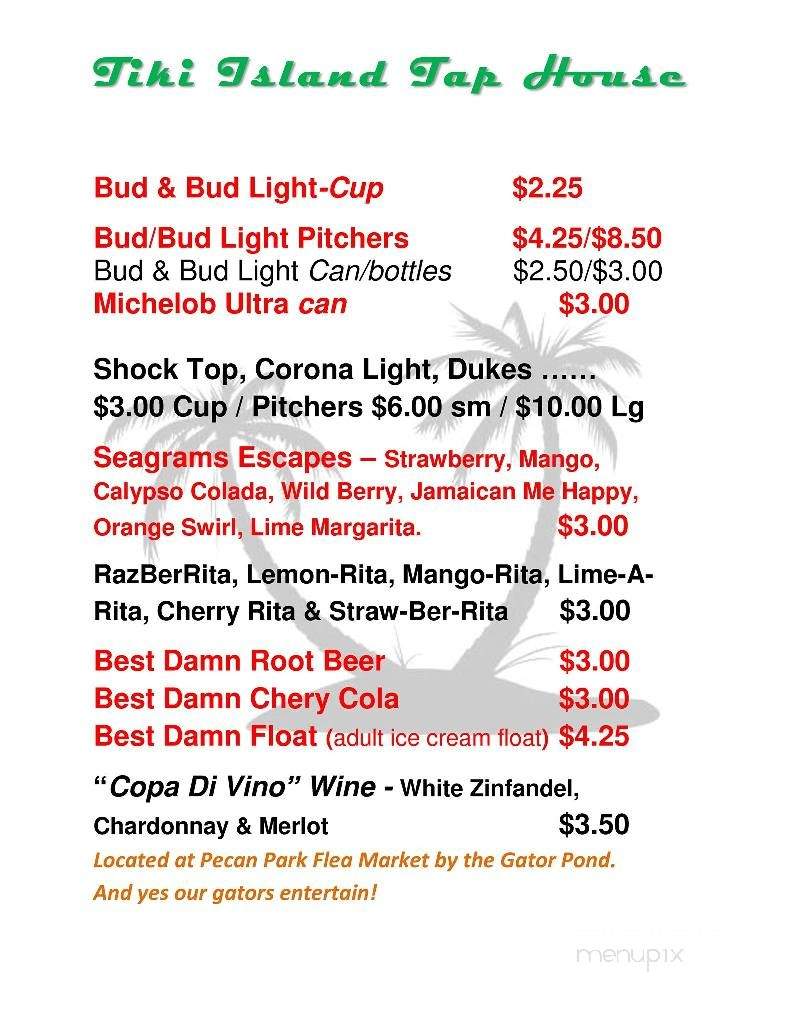 Tiki Island Tap House - Jacksonville, FL menu_pic