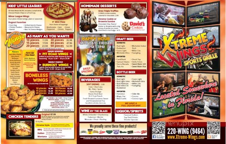 Xtreme Wings - Jacksonville, FL menu_pic
