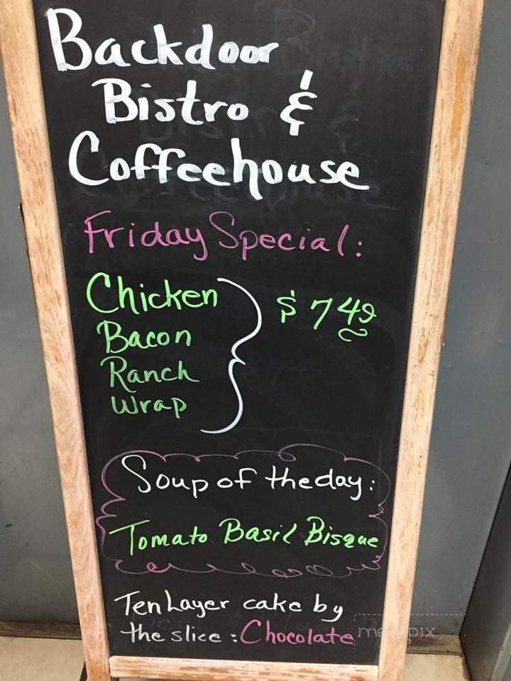 Backdoor Bistro And Coffeehouse - Perry, FL menu_pic