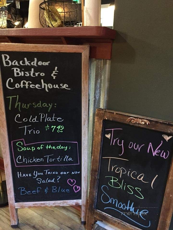 Backdoor Bistro And Coffeehouse - Perry, FL menu_pic