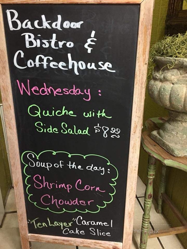 Backdoor Bistro And Coffeehouse - Perry, FL menu_pic