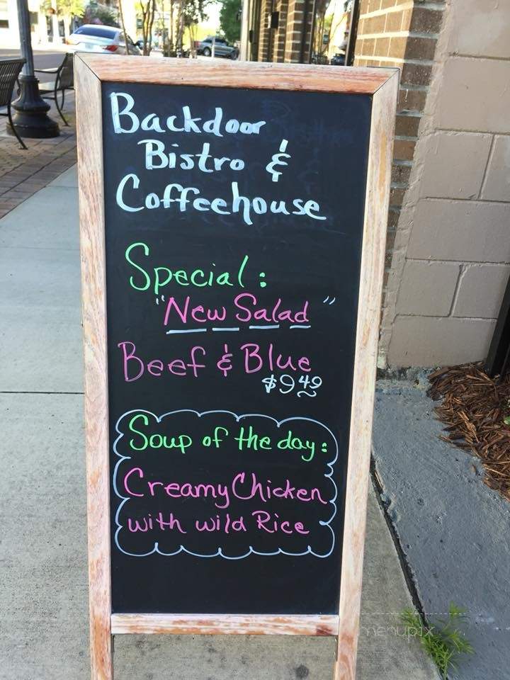 Backdoor Bistro And Coffeehouse - Perry, FL menu_pic