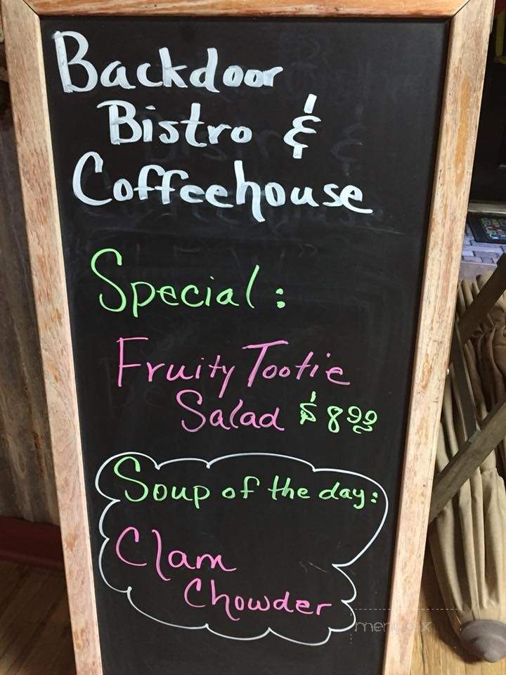 Backdoor Bistro And Coffeehouse - Perry, FL menu_pic