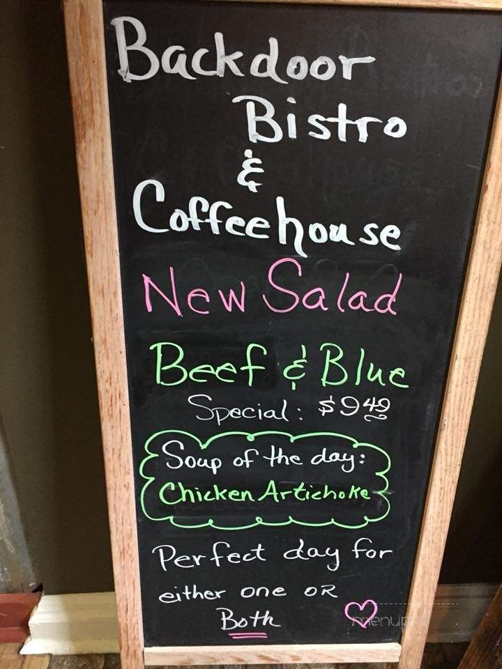 Backdoor Bistro And Coffeehouse - Perry, FL menu_pic