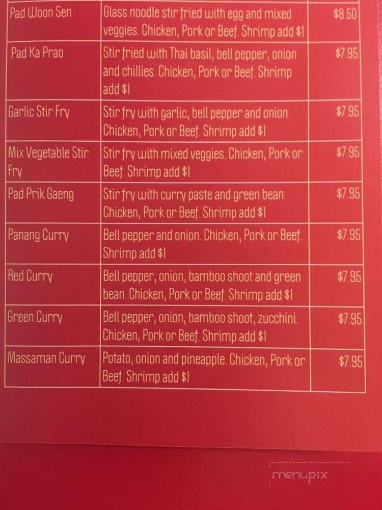 Siam Thai Express - Panama City, FL menu_pic