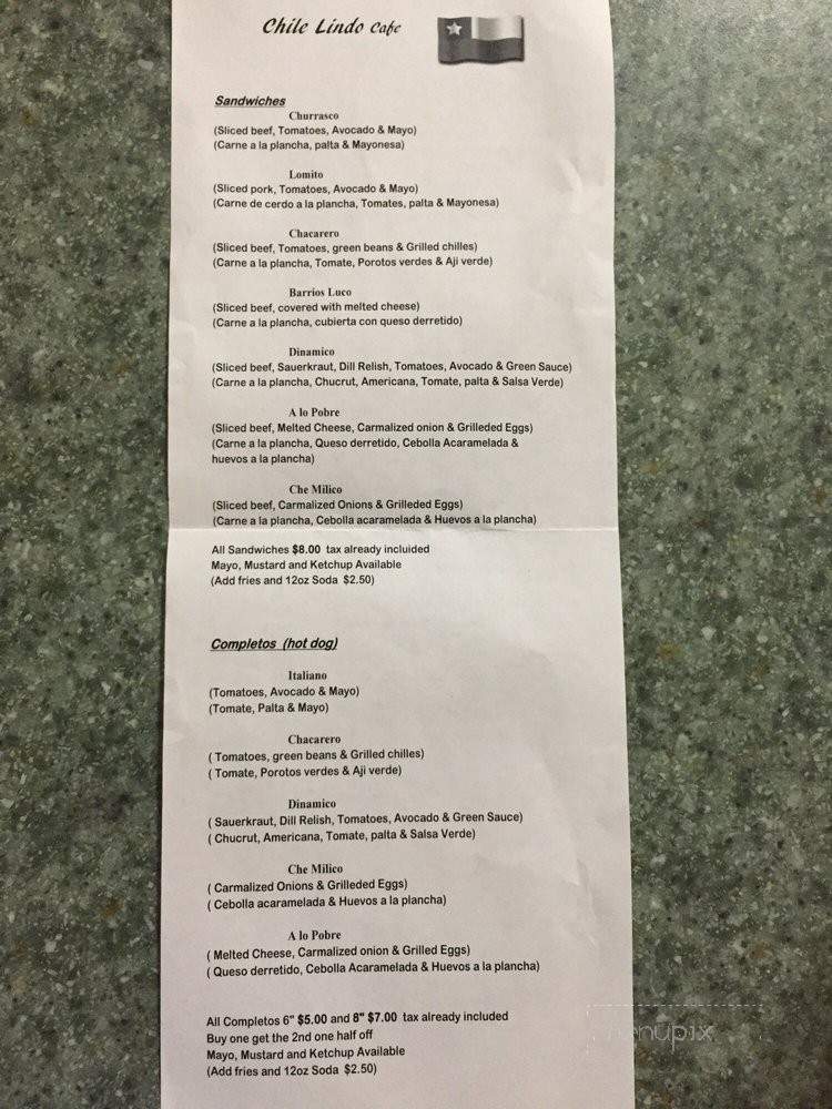 Chile Lindo - Pensacola, FL menu_pic