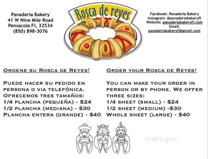 Panaderia Bakery - Pensacola, FL menu_pic