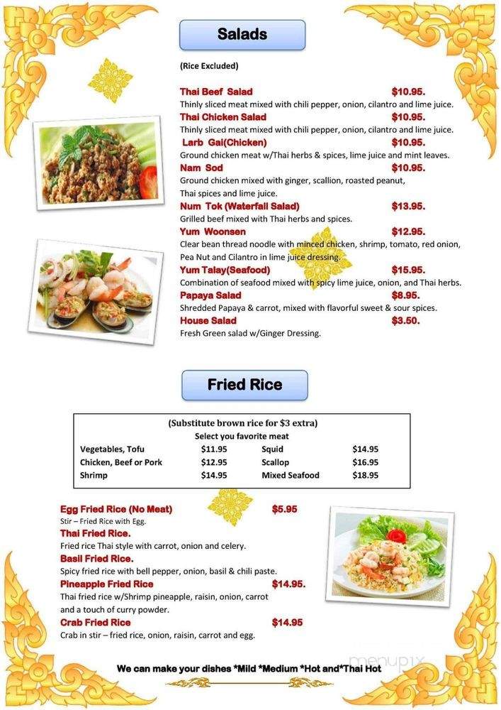 Thai 9 Cuisine - Destin, FL menu_pic