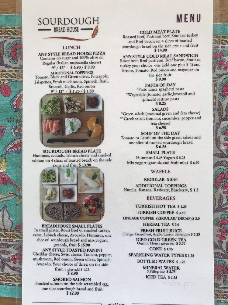 Sourdough Bread House - Maitland, FL menu_pic