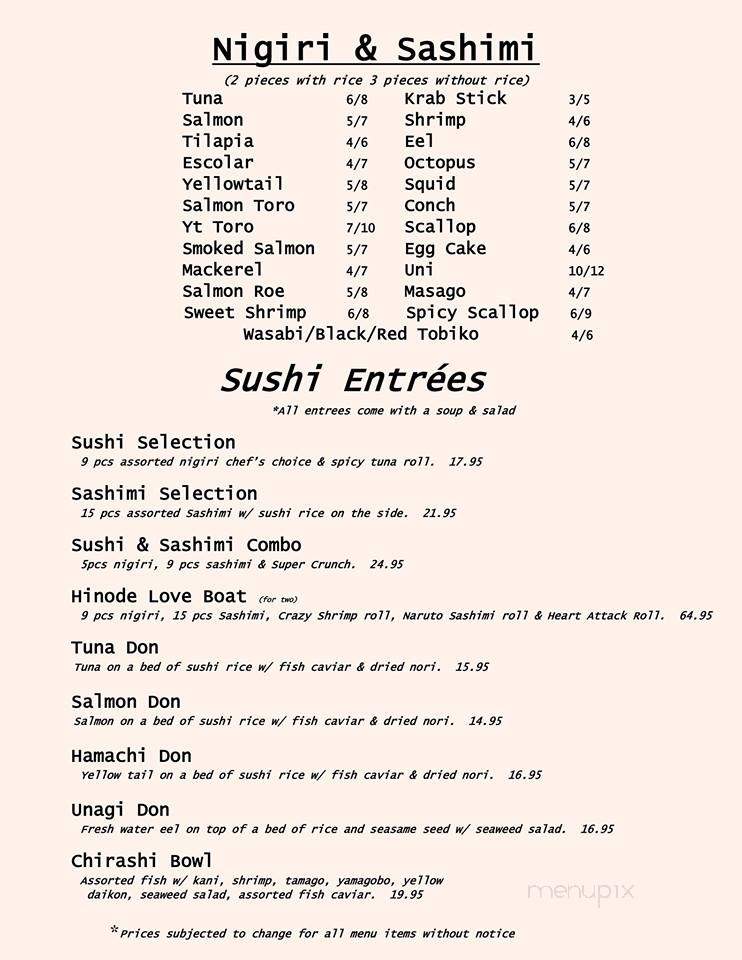 Hinode - Oviedo, FL menu_pic