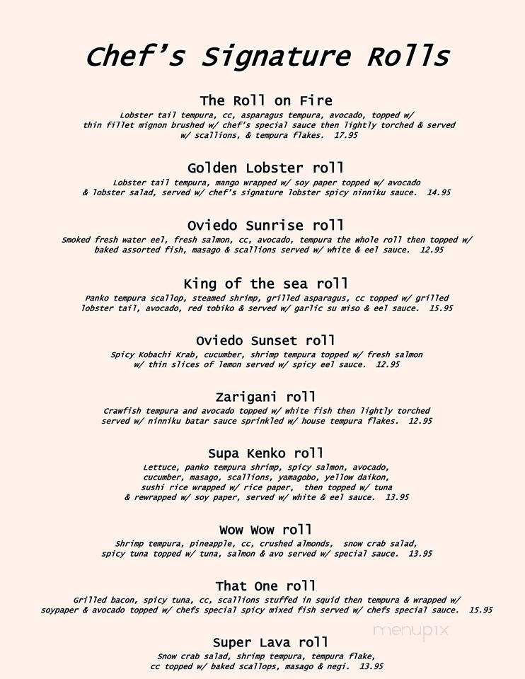 Hinode - Oviedo, FL menu_pic