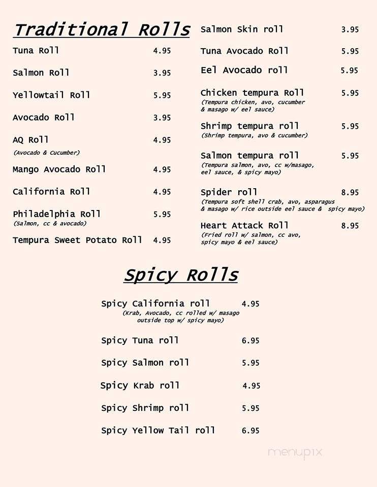 Hinode - Oviedo, FL menu_pic