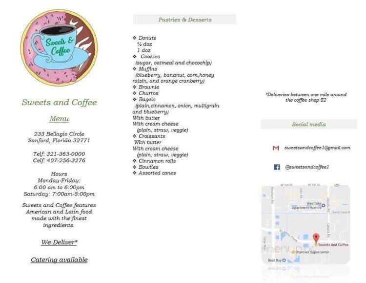Sweets & Coffee - Sanford, FL menu_pic