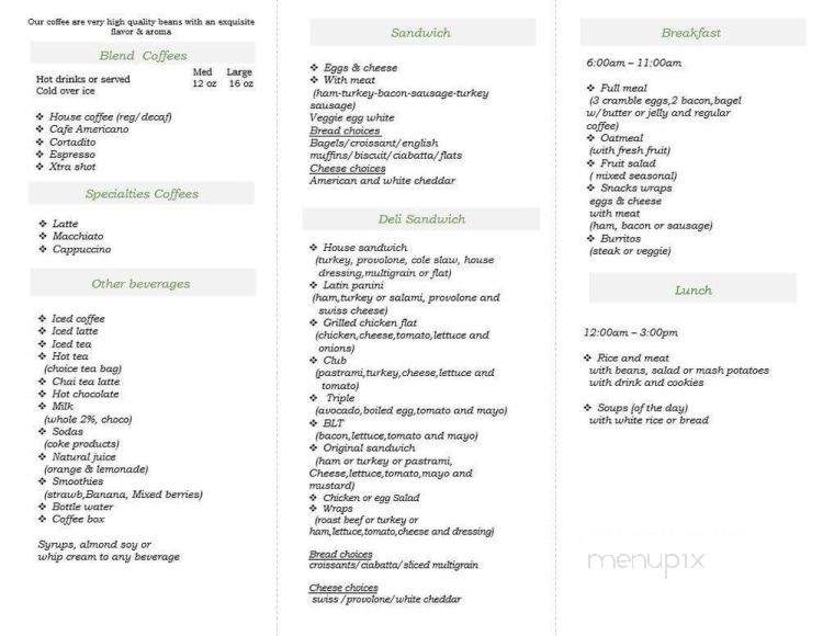 Sweets & Coffee - Sanford, FL menu_pic