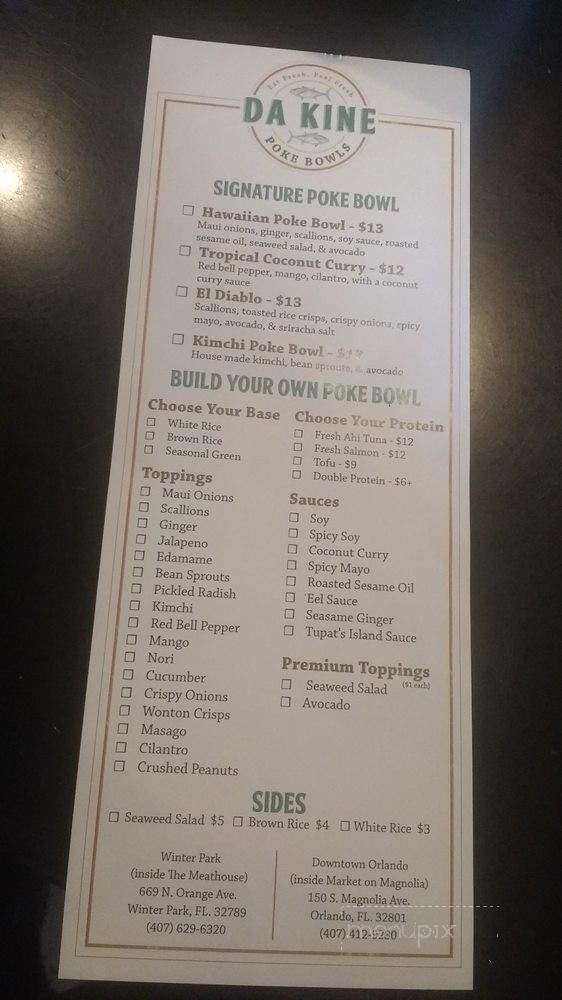 Market on Magnolia - Orlando, FL menu_pic