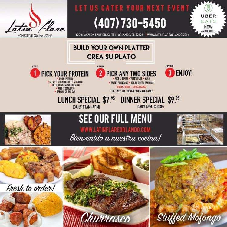 Latin Flare - Orlando, FL menu_pic