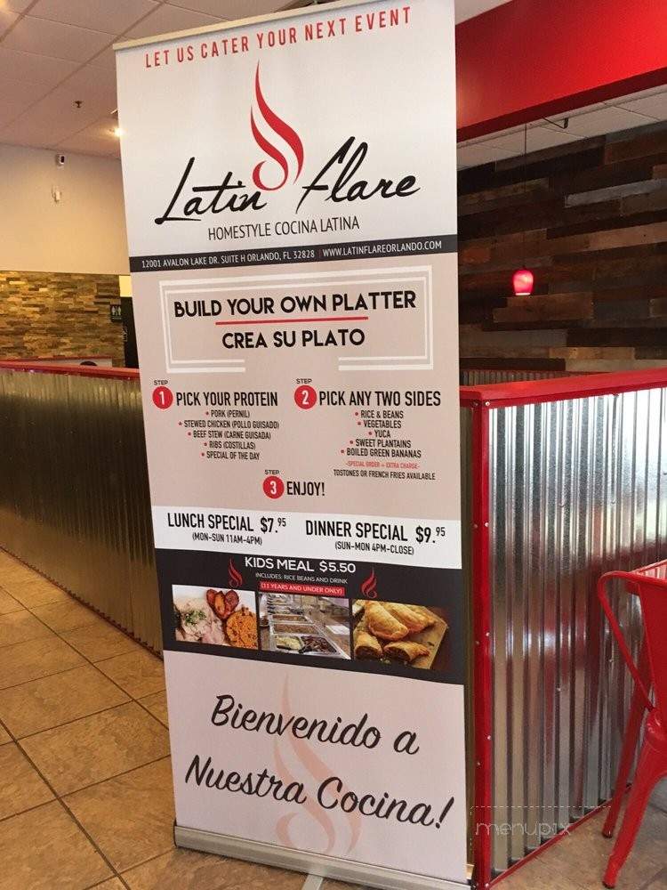 Latin Flare - Orlando, FL menu_pic