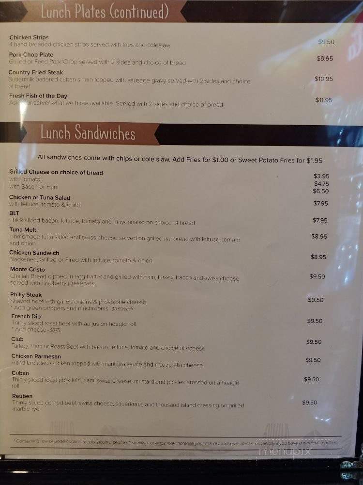 Mulberry Lane Cafe - Melbourne, FL menu_pic