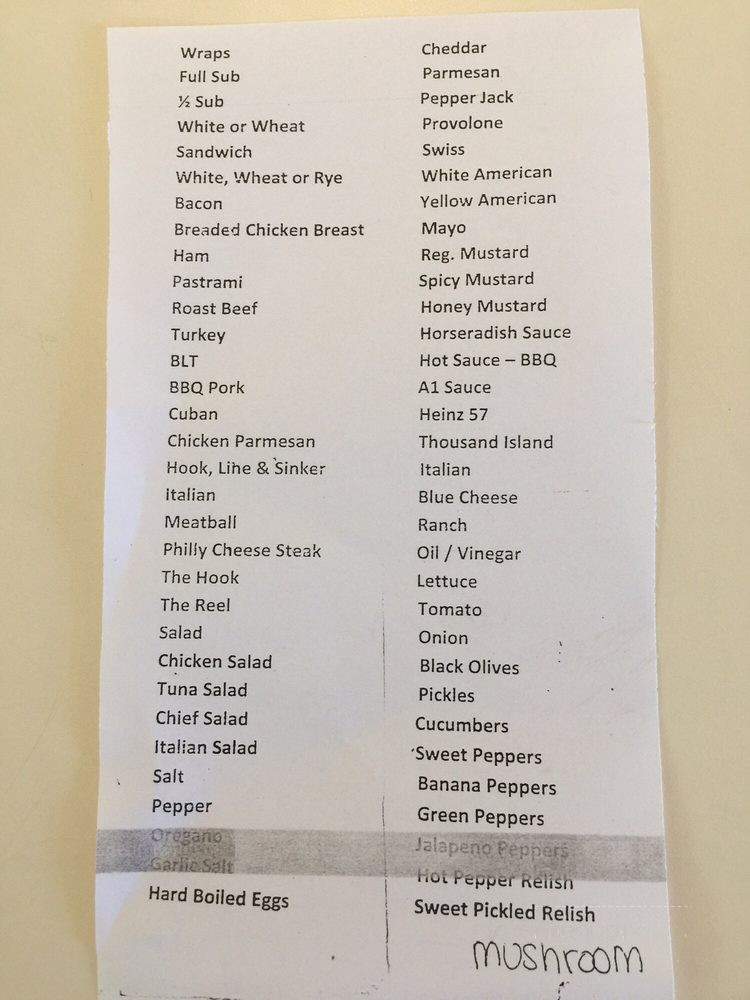 Hooked Up Subs - Sebastian, FL menu_pic