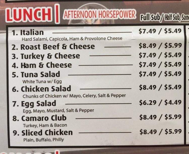 Speedin Seasons - Sebastian, FL menu_pic