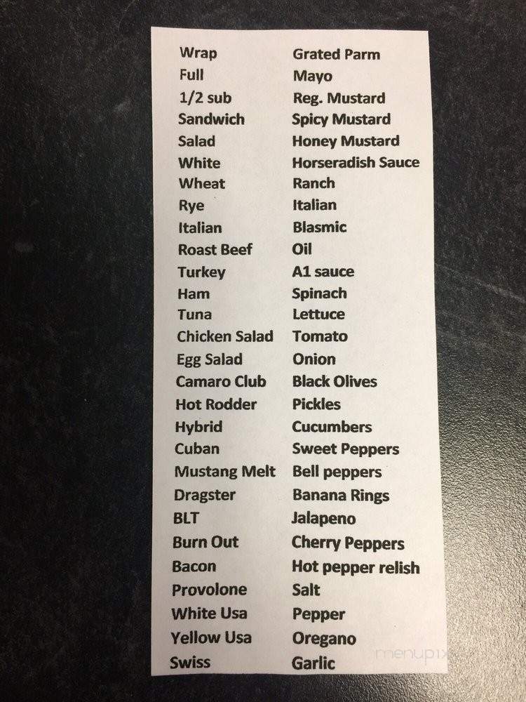 Speedin Seasons - Sebastian, FL menu_pic