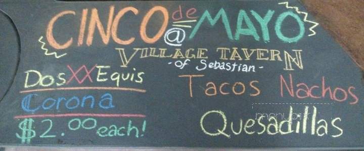 Village Tavern of Sebastian - Sebastian, FL menu_pic