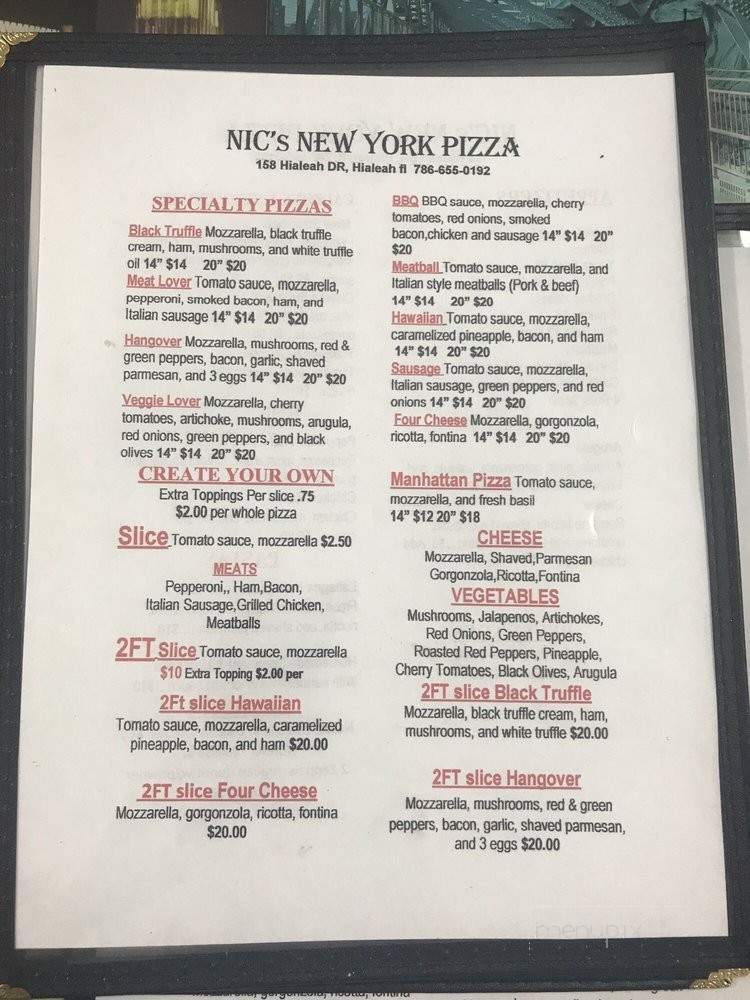 Al’s New York Pizza - Hialeah, FL menu_pic