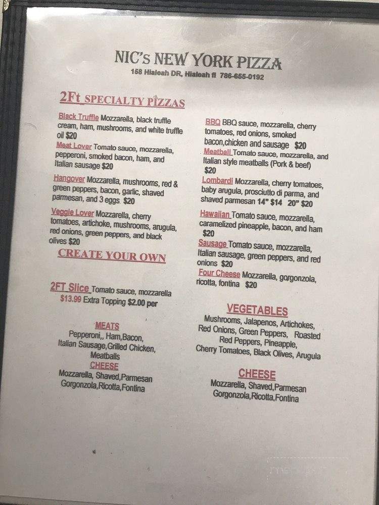 Al’s New York Pizza - Hialeah, FL menu_pic