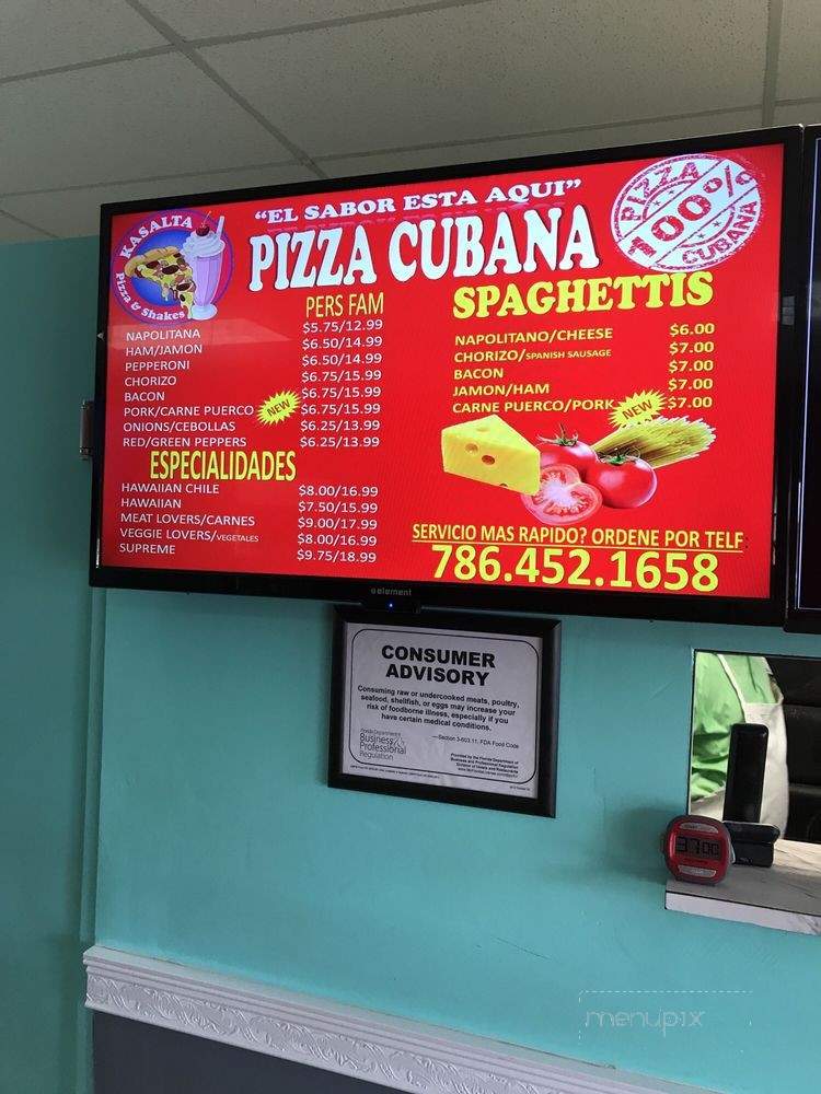 Kasalta Pizza & Shakes - Hialeah, FL menu_pic